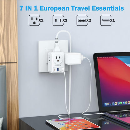 Adaptador De Enchufe De Viaje Europeo Adaptador De Enchufe Internacional Con 3