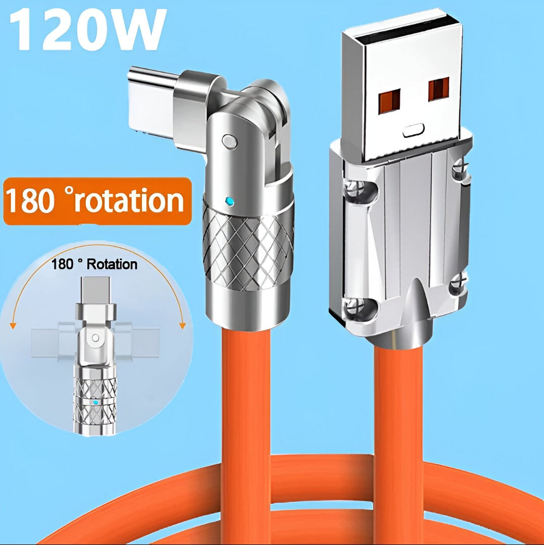 Cable de carga giratorio de 180°: alta velocidad, resistencia y durabilidad