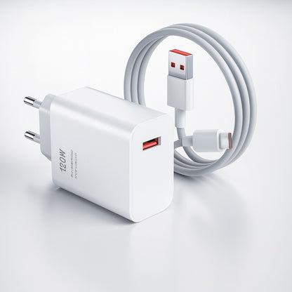 Cargador Rápido con Cable USB-C 120W / 67W – HyperCharge Universal EU/US